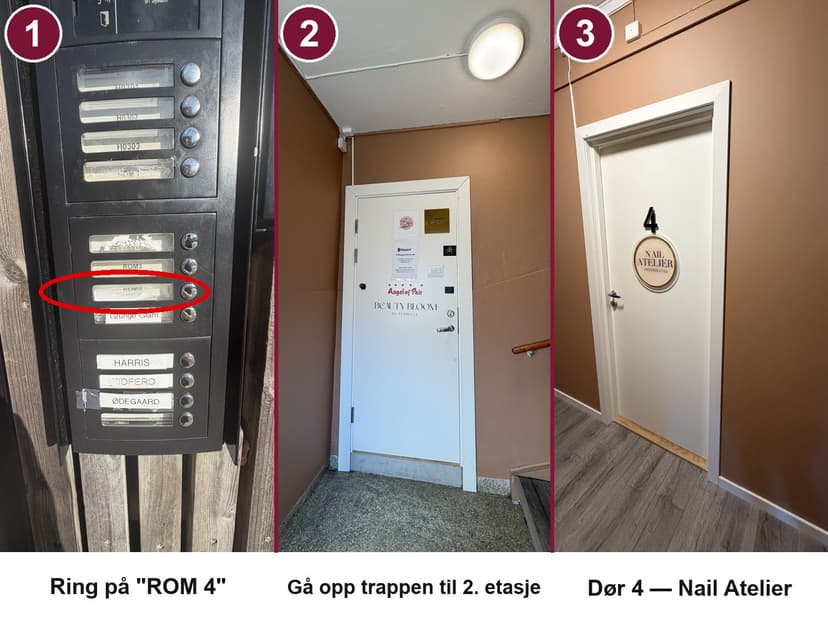 Bilde av inngangen til Nail Atelier Fredrikstad